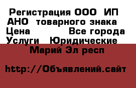 Регистрация ООО, ИП, АНО, товарного знака › Цена ­ 5 000 - Все города Услуги » Юридические   . Марий Эл респ.